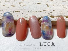 ネイルアトリエルカ(nail atelier LUCA)/M-934 カラフルツイードネイル