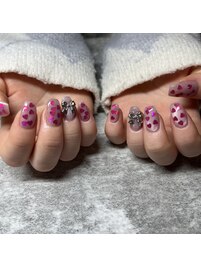 ハートネイル♪リボン♪