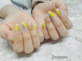 塗りかけアート×リーフスタッズ