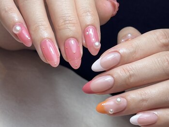 クリア 広尾 恵比寿(CLEAR)/ちぐはぐビジューネイル