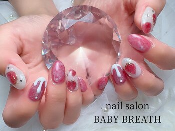 ベイビーブレス(BABY BREATH)/持ち込み☆イチゴネイル