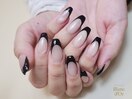 ブラックフレンチネイル