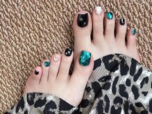 ユミネイル(Yumi Nail)/ターコイズスターフットネイル