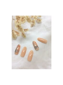 （定額）チェック柄nail☆