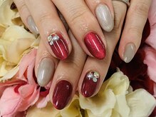 ダブルネイル(Double Nail)/【ほり】Xmasカラーネイル