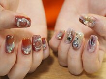 ネイルサロン ユーズ(USE.)/ぷっくりwinterニュアンス