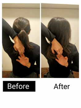 アース エンジェル整体院/ビフォアフ 肩甲骨はがし