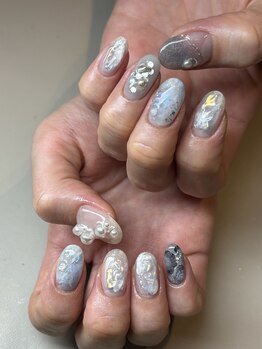 爽やかブルーネイル