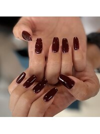 ボルドーネイルネイル