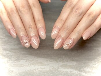 ワンホン風ちゅるんネイル♪