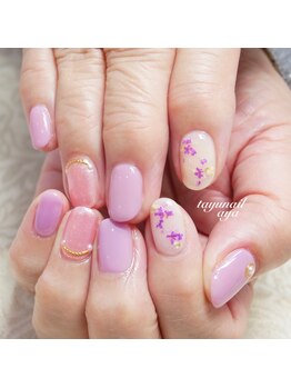 たゆ ネイル(たゆnail)/フラワーネイル☆春ネイル