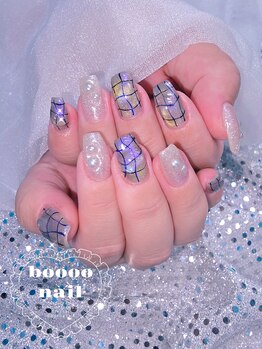 ブーネイル(boooo nail)/プールチェックネイル
