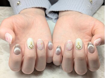 チモカネイル(CHIMOKA NAIL)/サクラ風¥9000