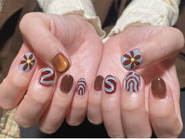 秋色ネイル