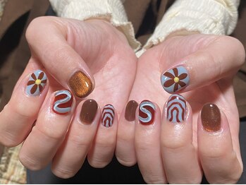 秋色ネイル