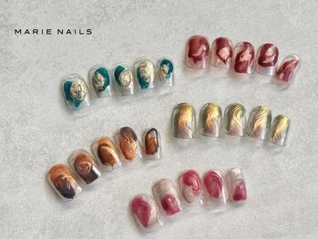 マリーネイルズ 表参道店(MARIE NAILS)の写真/★オフ込み design¥6050！ライフスタイルデザイン＆爪の形もご提案♪JNA1級以上と認定講師も在籍のサロン！