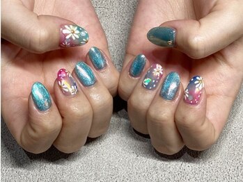 ガーデン ヘア&エステ&ネイル Garden/フラワーサマーネイル