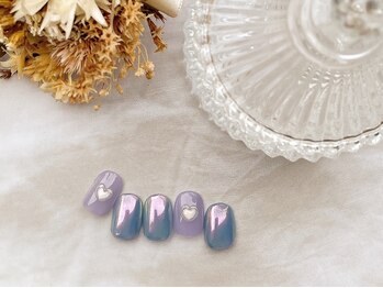 ぷっくりハートネイル