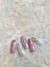 フラワーネイル 小山店(Fleur nail)/ピンクタイダイ♪