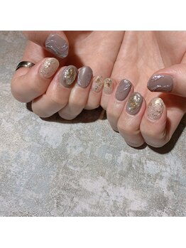 アティックネイルアトリエ(attic nail atelier)/マットオーロラネイル★