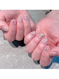 キラキラクリアネイル