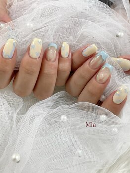 パステルイエロー×ブルー