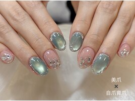 持ち込みワンホン宝石ネイル