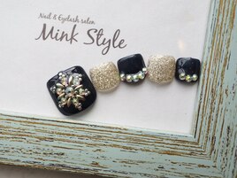 ストーン結晶フットネイル