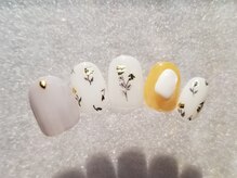 ネイルフロンティア 吉祥寺(NAIL FRONTIER)/バイカラー金箔フラワー8980円～