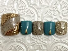 タフィーネイル 宜野湾コンベンションシティ店(TaffyNail)/フット グランドデザイン 6990円