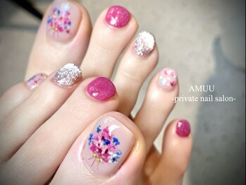 アミュー(AMUU)/お持ち込み 押し花ネイル