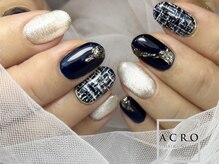 アクロネイル アンド アイ(ACRO NAIL&EYE)/冬のツイードネイル