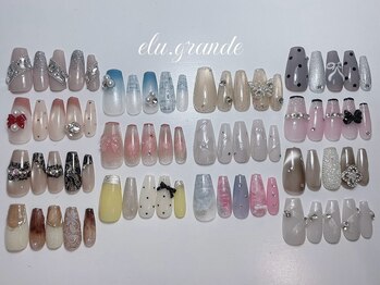 エル 船橋店(elu)の写真/【お気に入りがきっと見つかる♪】シンプル～デザインアートまで種類豊富にご用意！◇定額コース￥5480～
