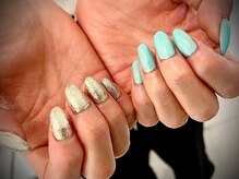 ヌル ネイル 堀江(NURU NAIL HORIE)/アシメワンカラー☆
