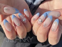 ネイルスペース ジェイズ ピンキー(NAIL SPACE J's PINKY)/ブルーフレンチネイル