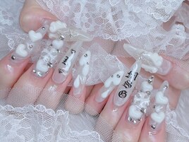 ホワイトクロスネイル♪