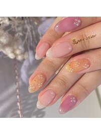 お花ネイル パール 日本橋