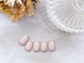 ラメ囲みネイル