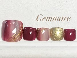 ニュアンスデザインフットネイル