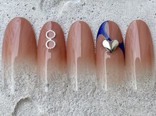 フリークネイル(FREAK Nail)/オレンジパーツうねグラデ ¥8500