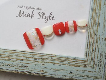 ミンクスタイル 恵比寿店(Mink Style)/雪の結晶フットネイル