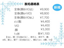 プルーラント エステ コウベ(Pullulant Esthe Kobe)/【新規】脱毛価格表