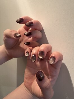 クリア(Clear)/dark brown × magnet