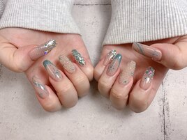 雪の結晶デザインネイル