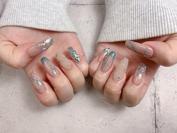 ネイル ビューティーマジック 葛西本店/雪の結晶デザインネイル