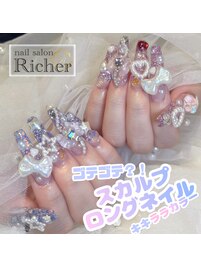 ゴテゴテスカルプネイル☆