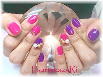 ツメカザリ(TsumekazaRi)/オーブパール★ピンク＆パープル