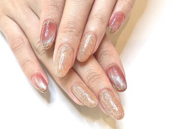 ネイルサロンアンドネイルスクールアートローズ 町田店(Art Rose)/マグネットミラーネイル