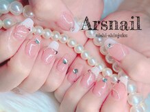 アルスネイル(Ars nail)/ピンクチェックフレンチ