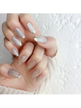 プライズアイリス アイラッシュ 池袋東口店(prize Iris eyelash)/ミラーフレンチネイル【池袋】